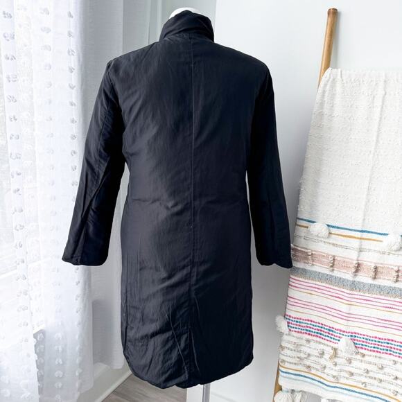 Max Mara Weekend Black Zip Up Long Reversible Puffer Coat Women’s Size US 14 - Picture 7 of 11